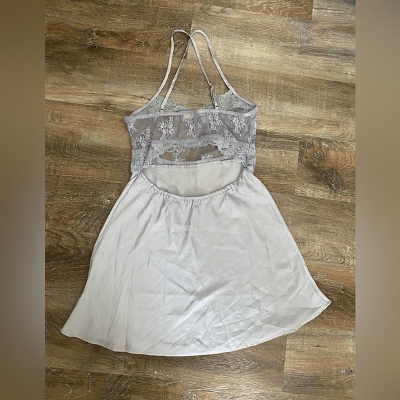 Free People Intimates Chemise Sheer Satin Sleepwear - Picture 3 of 5